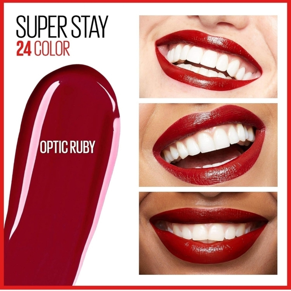 Maybelline Super Stay 24 Lip Color - 310 Optic Ruby New Sealed Package
